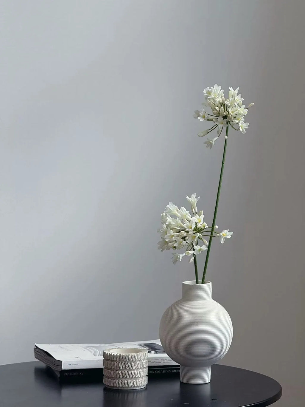 White Agapanthus -Artificial Floral Arrangements in Vases