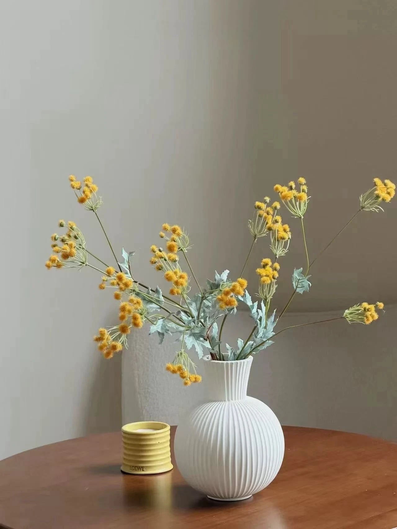 Yellow Artificial Wildflower Spray – 79cm