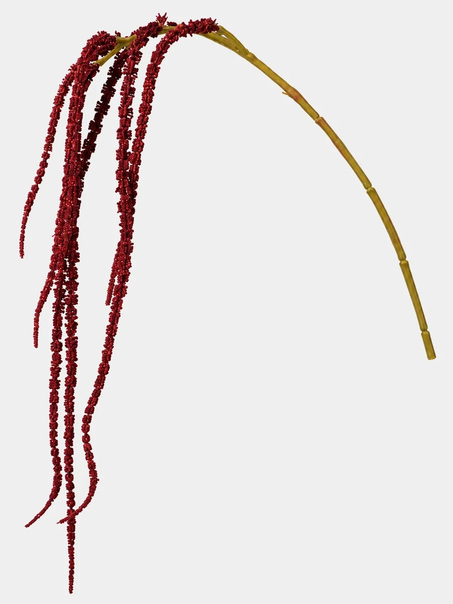 Artificial hanging amaranthus burgundy stem