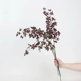Artificial Oncidium orchid – burgundy bunch