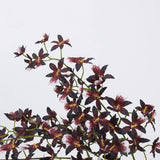 Artificial Oncidium orchid – burgundy detail 1