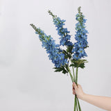 Blue artificial delphinium Real Touch stem