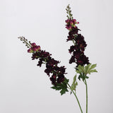 Burgundy artificial delphinium Real Touch stems