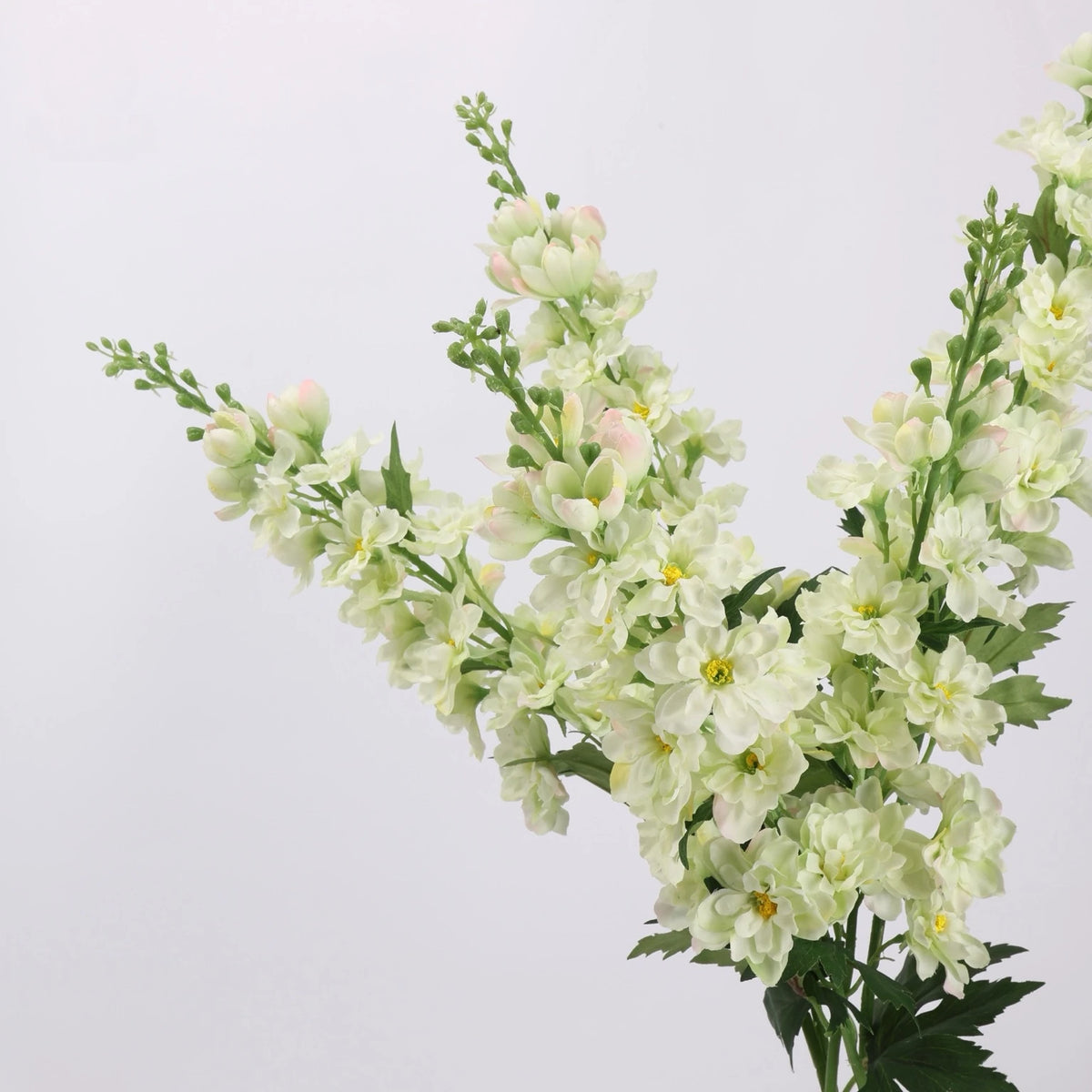 Ivory artificial delphinium Real Touch stems