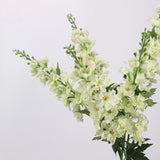 Ivory artificial delphinium Real Touch stems