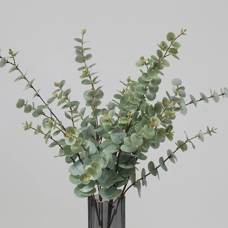Artificial eucalyptus bouquet in vase