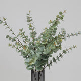 Artificial eucalyptus bouquet in vase