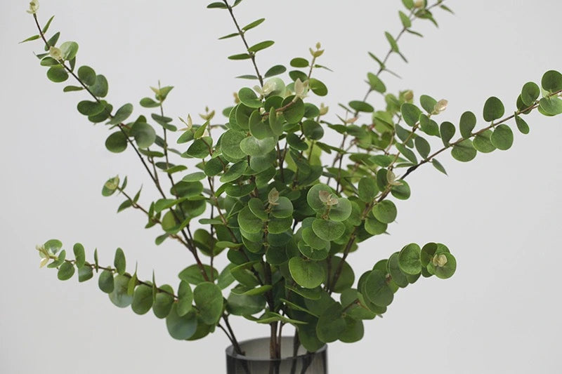 Green artificial eucalyptus foliage bouquet