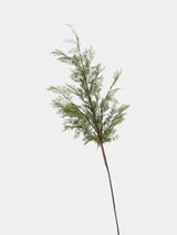 Artificial fine-leaf pine branch, 105 cm tall, with green foliage on a slender brown stem
