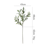 Artificial olive branch size guide 90 cm total height and 45 cm width