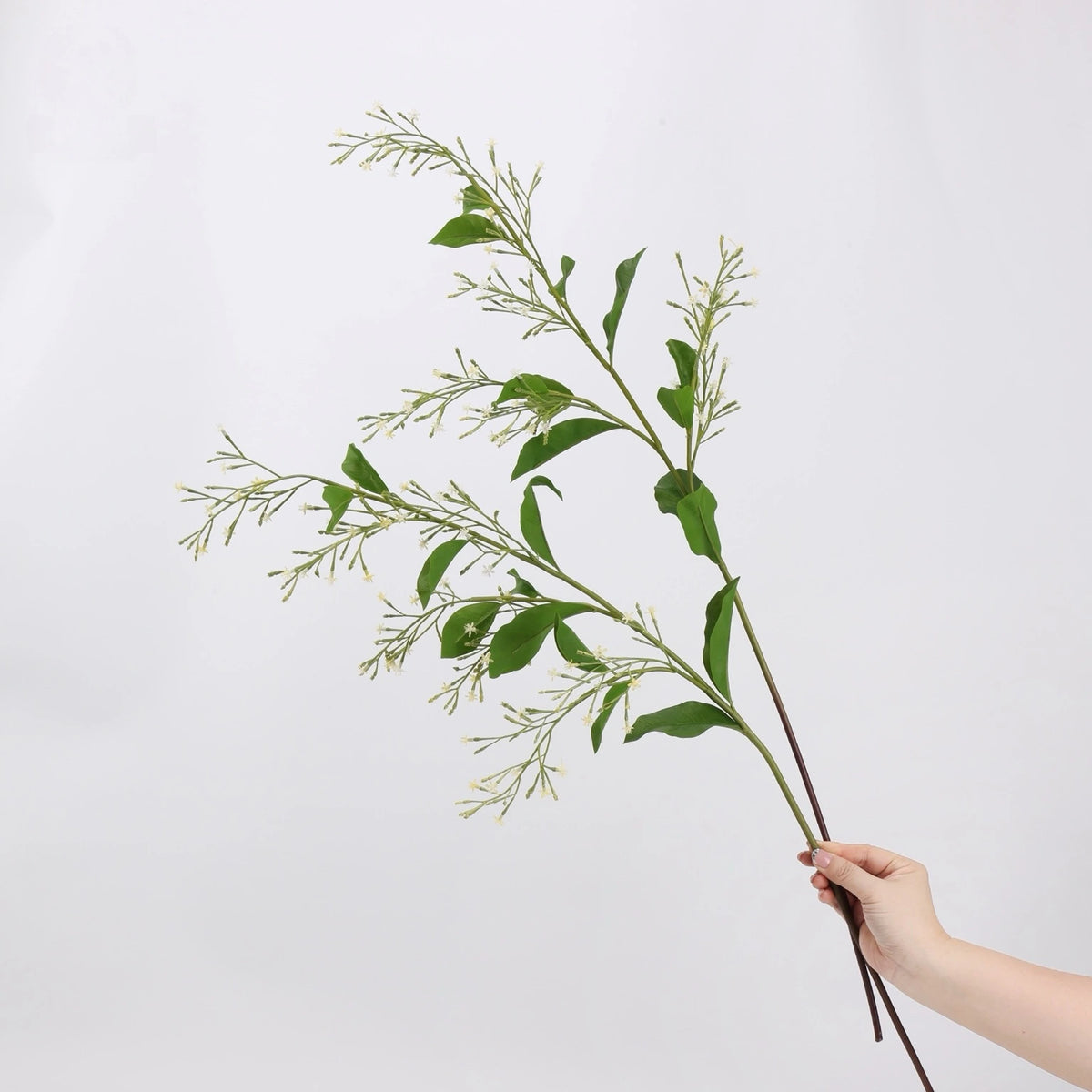 Artificial reed lover grass stem in white, 87 cm