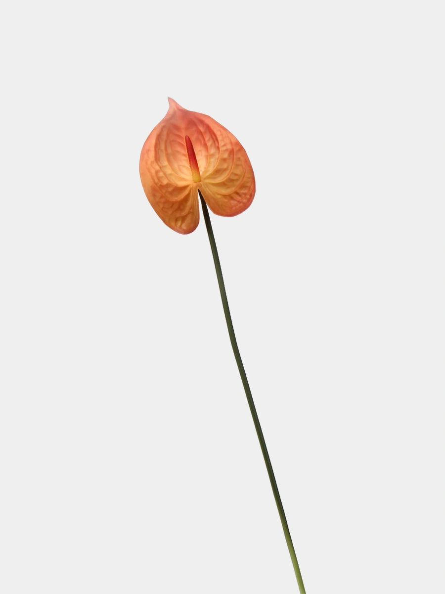 Faux anthurium orange main – 60 cm