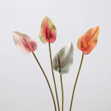Faux anthurium stems in assorted colours