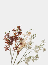 Faux autumn butterfly orchid flowers in three colours