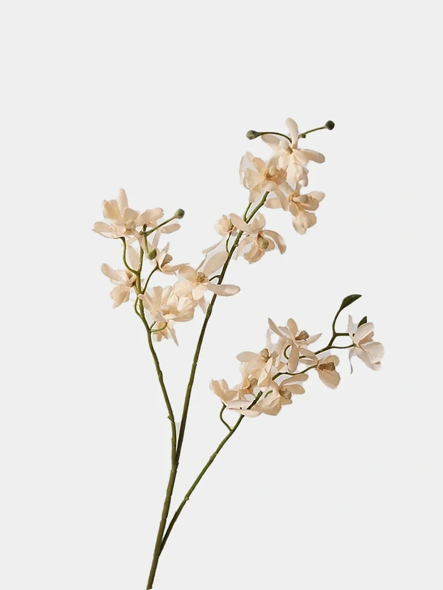 Light Pink faux autumn butterfly orchid stem, upright