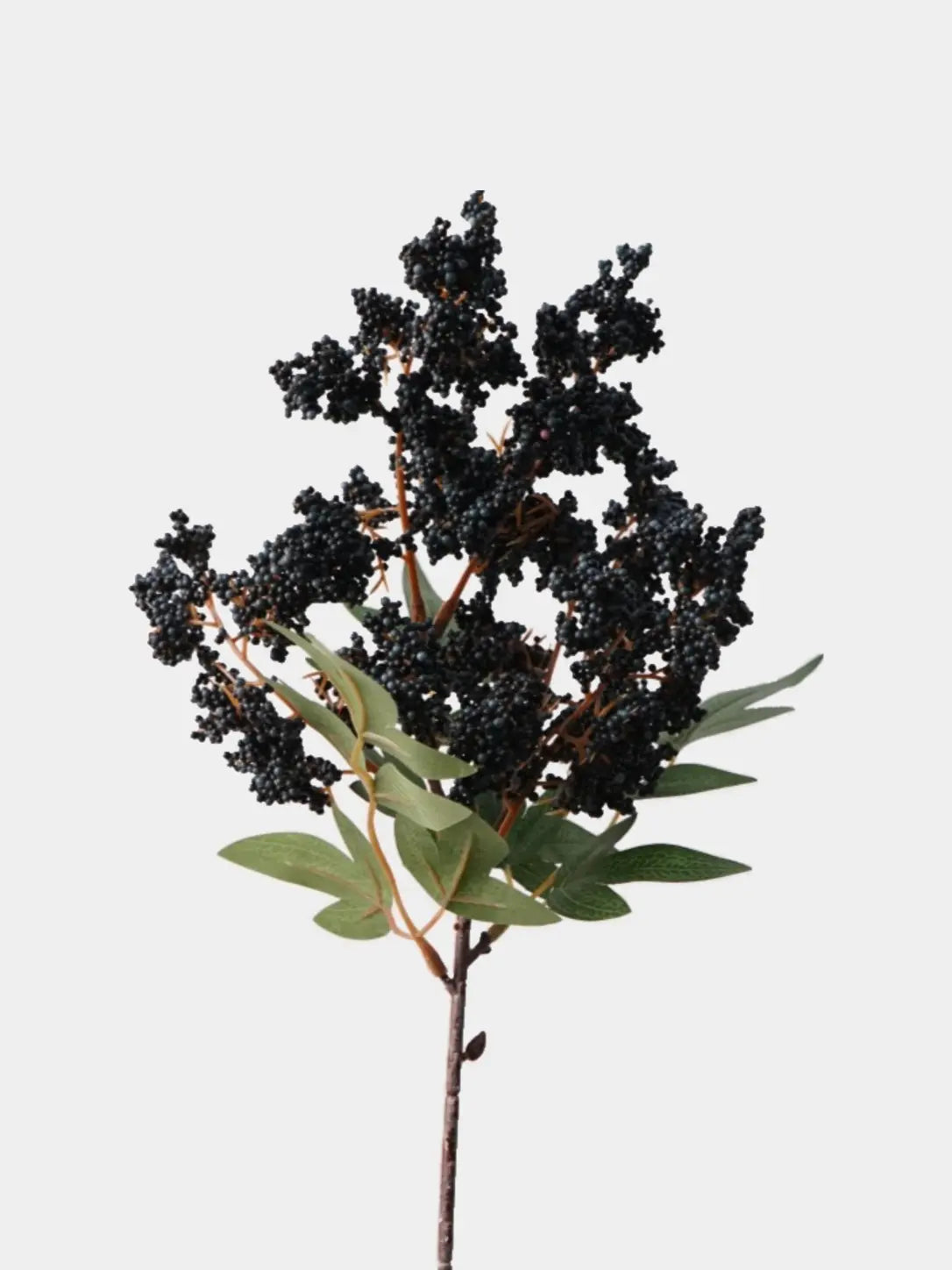 Faux beautyberry stem in black, 44 cm