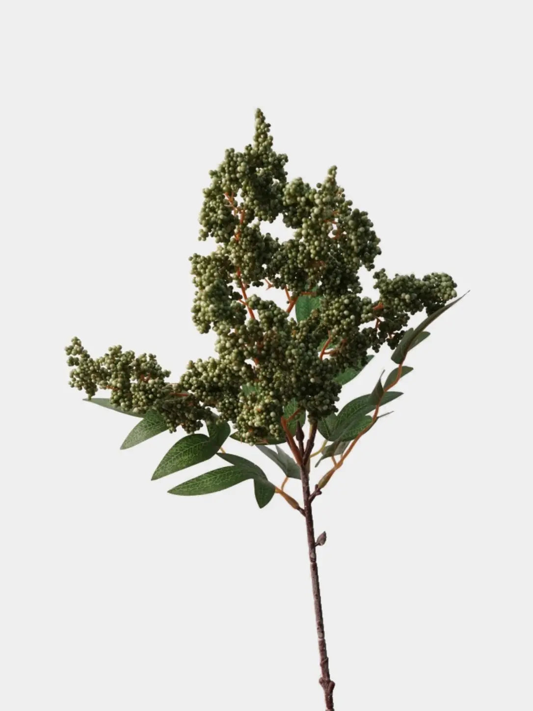 Faux beautyberry stem in green, 44 cm
