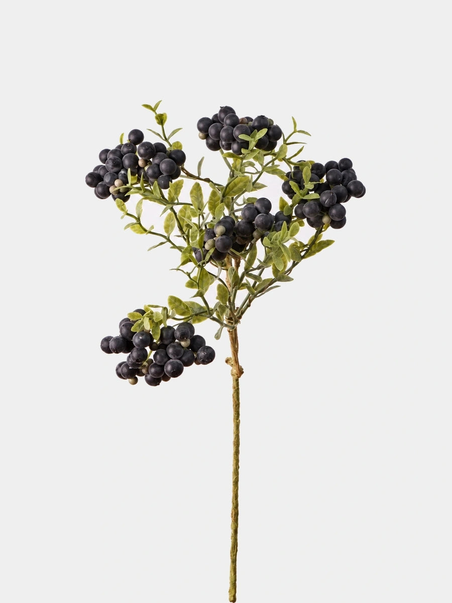 Faux berry spray in black – 38 cm