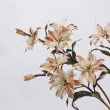 Cream faux double lily flower detail