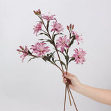 Pink faux double lily flower stems
