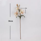 Faux double lily flower stem size 58 cm