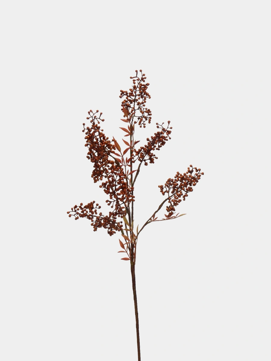 Faux holly berry branch – brown main
