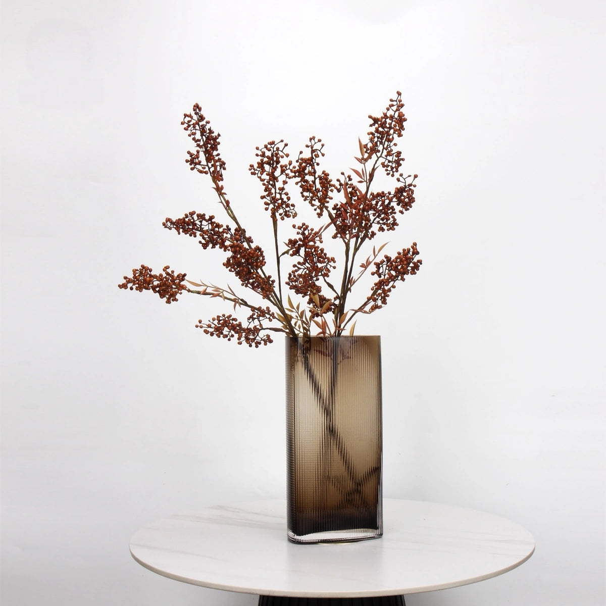 Faux holly berry branch – natural 6