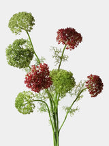 Faux large Ammi lace flower mixed burgundy green