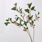 Pair of pink faux magnolia flower branches