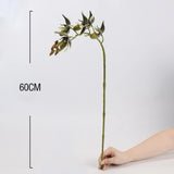 Faux Paphiopedilum orchid stem size guide showing 60 cm height