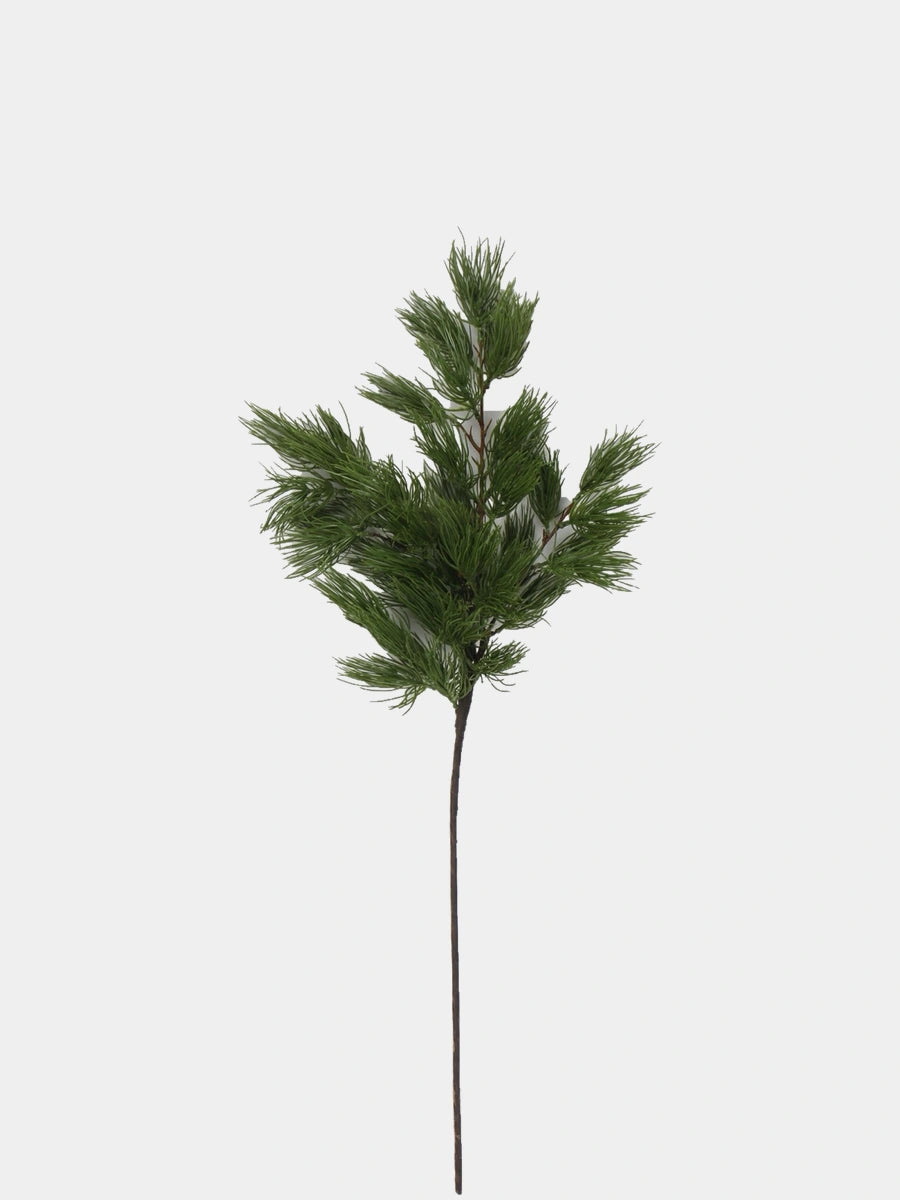 Green faux pine branch, 82 cm