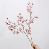 Pink faux flowering branch 88 cm