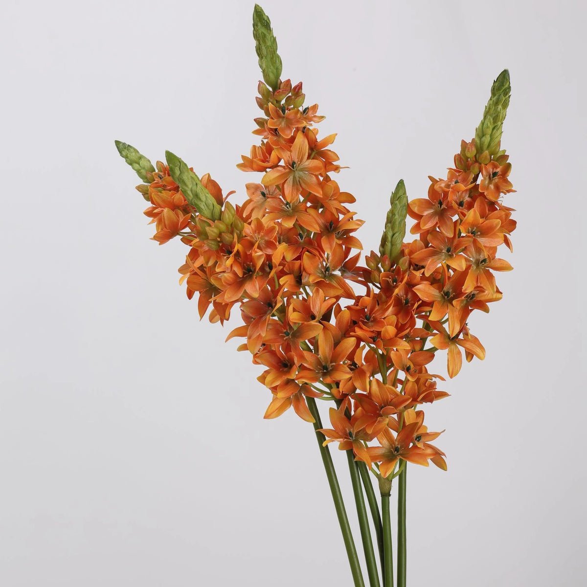 Blue faux velvet ornithogalum blossom detail