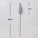 Faux velvet ornithogalum stem dimensions, 69 cm height and 24 cm flower spike