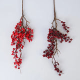 Faux winterberry branch, 66 cm - colour comparison