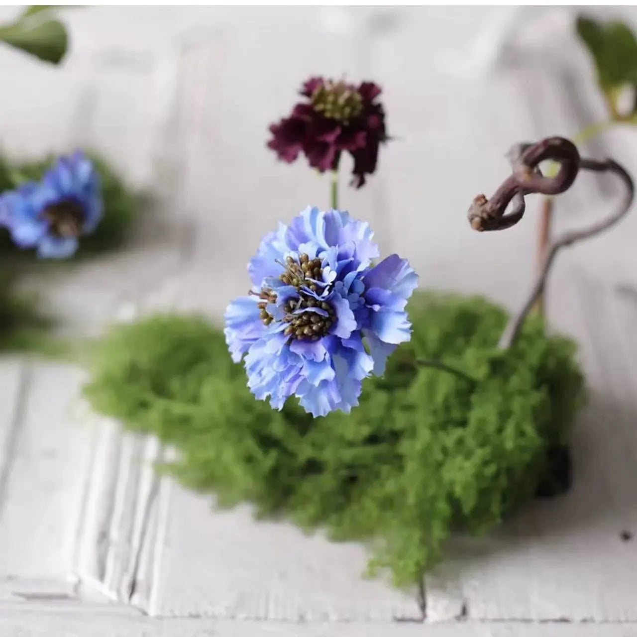 Faux Scabiosa Stem