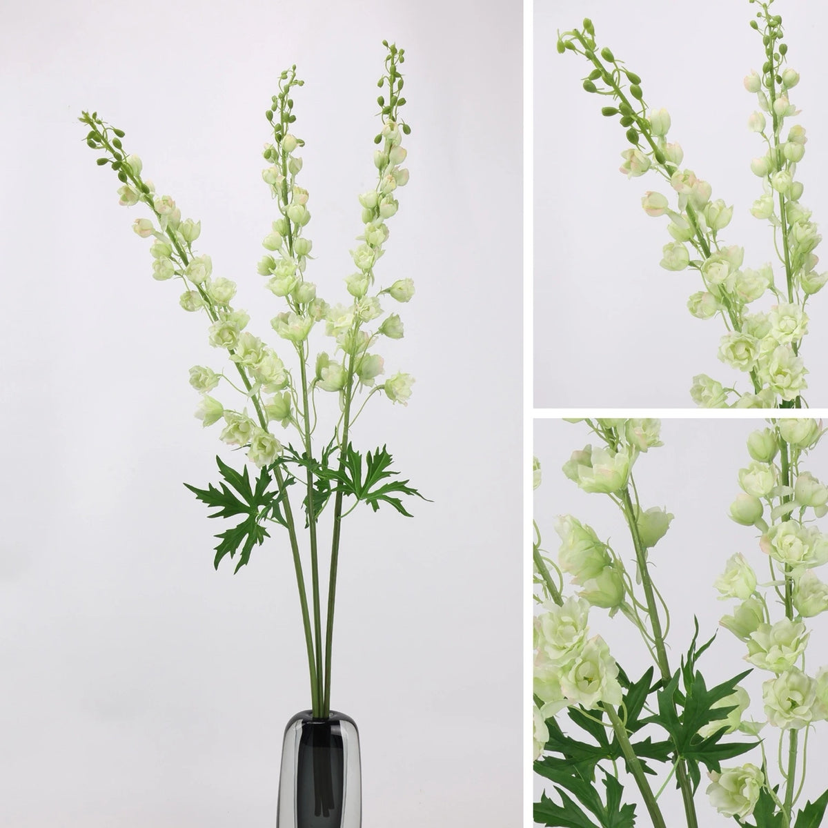 Pale green Real Touch artificial delphinium stems