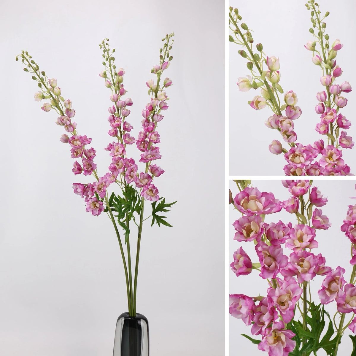 Pink Real Touch artificial delphinium stems