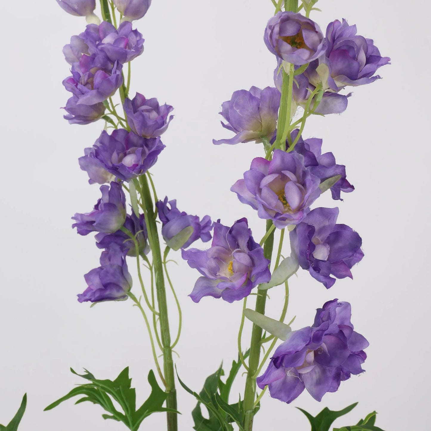 Purple Real Touch artificial delphinium flower detail