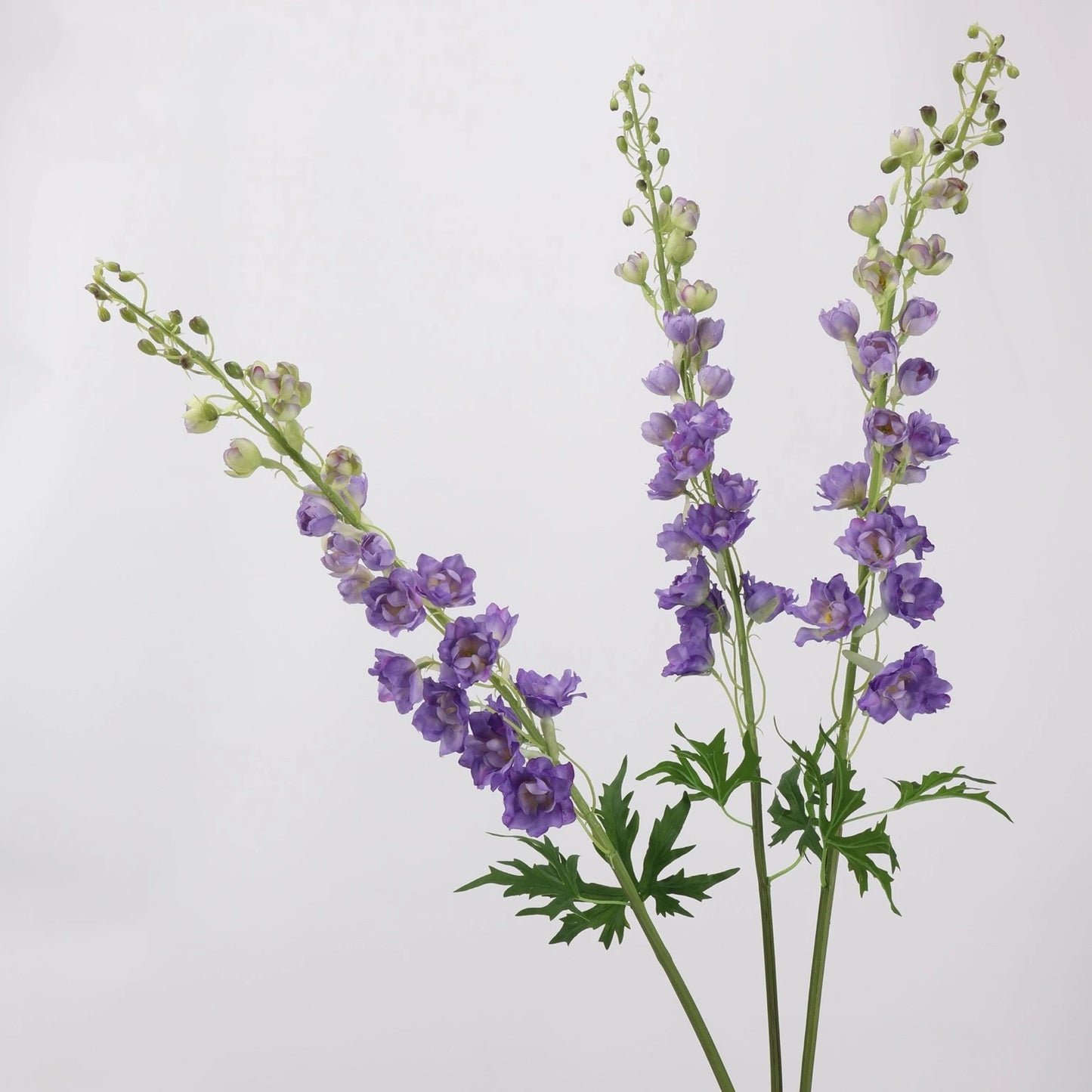 Purple artificial delphinium stems