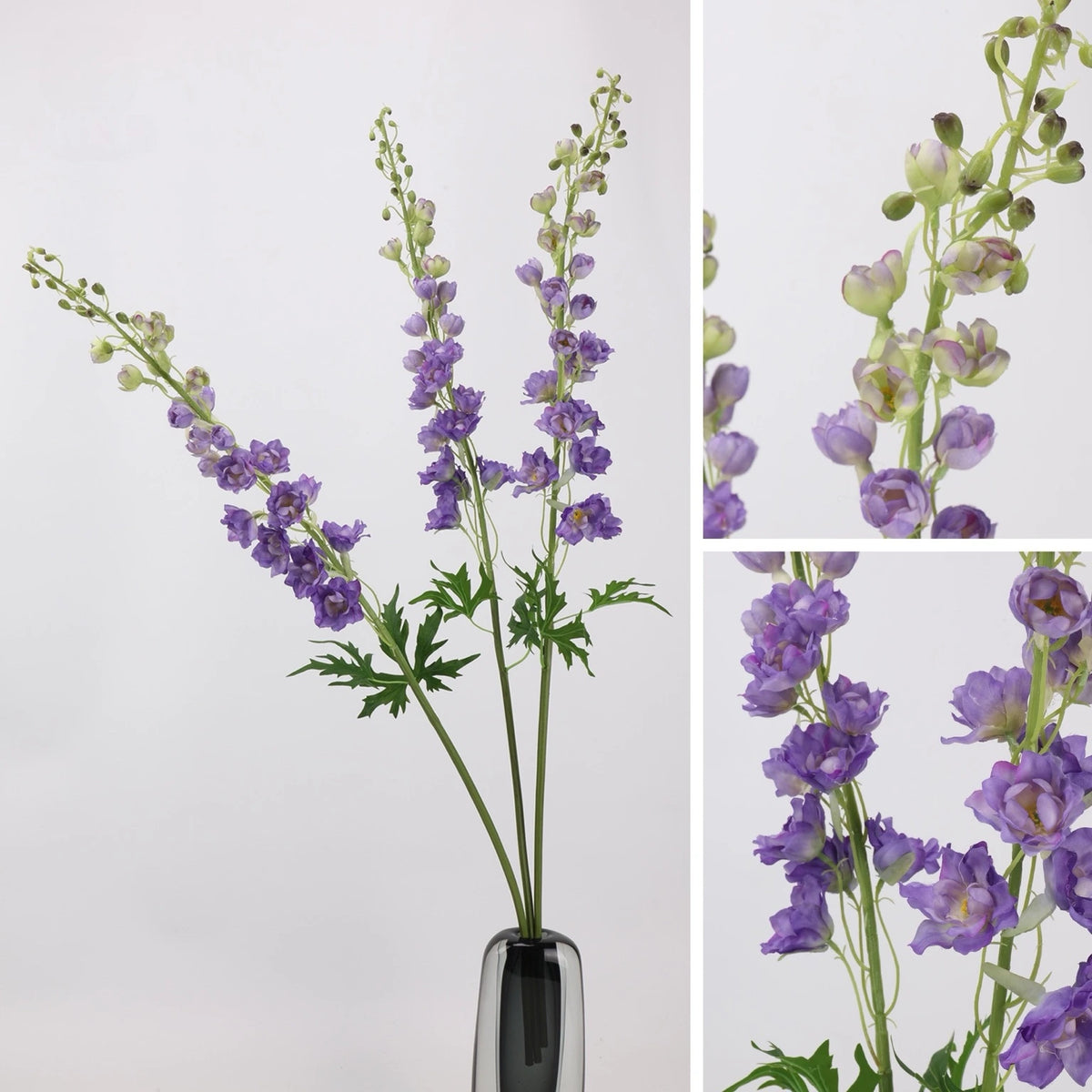 Purple Real Touch artificial delphinium stems