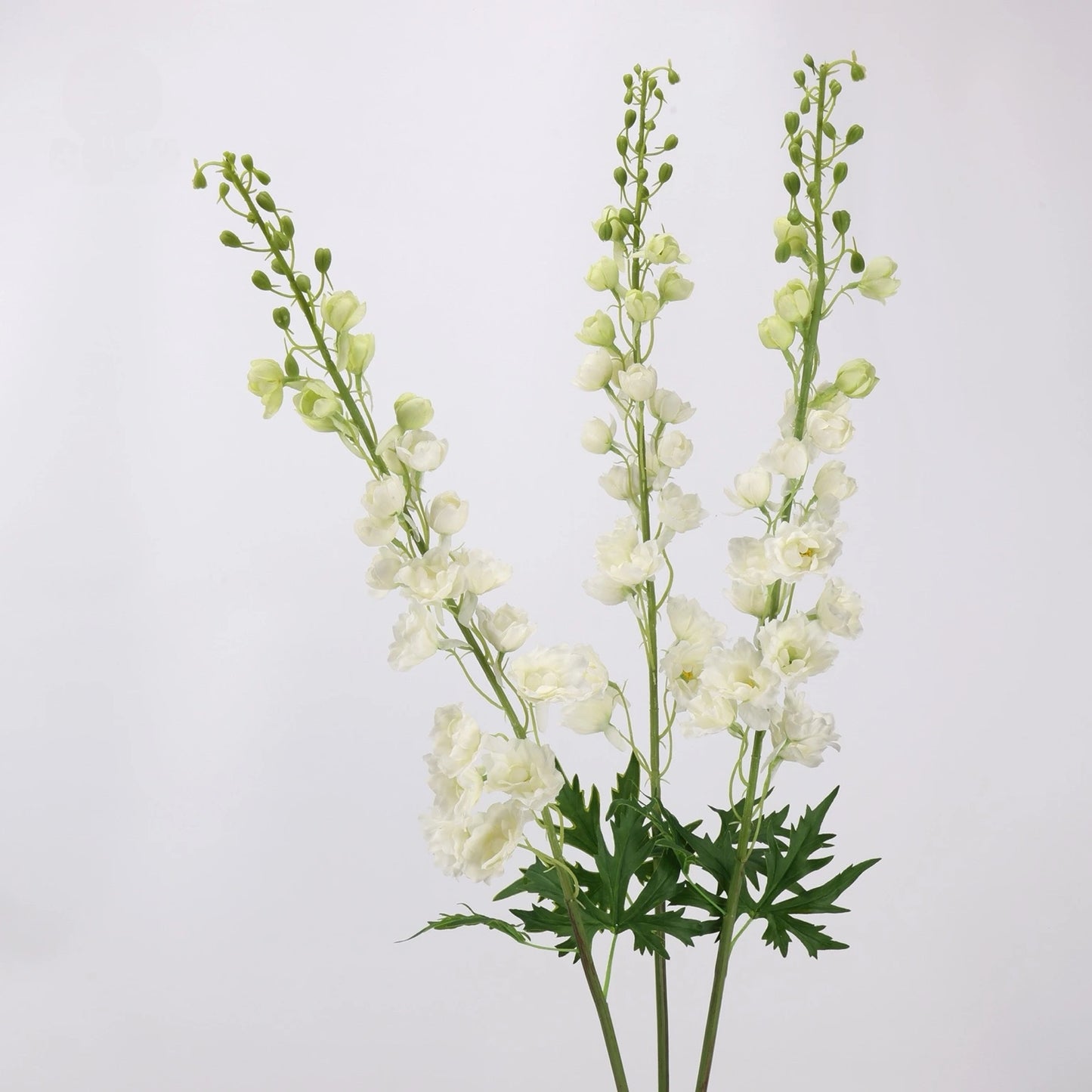 White Real Touch artificial delphinium stems