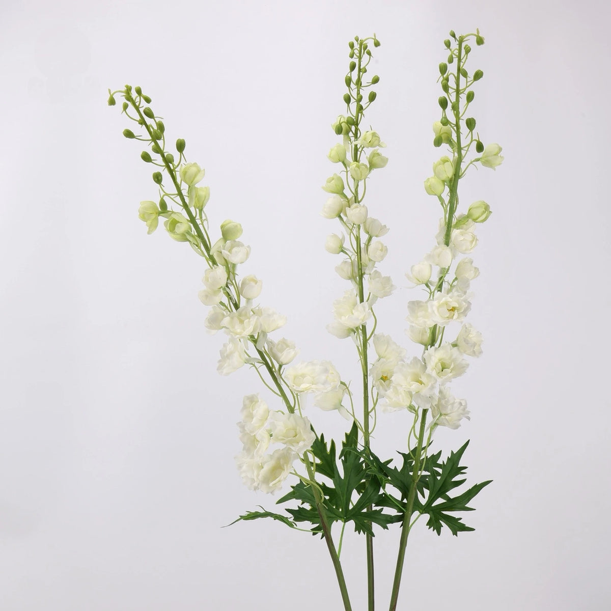 White Real Touch artificial delphinium stems