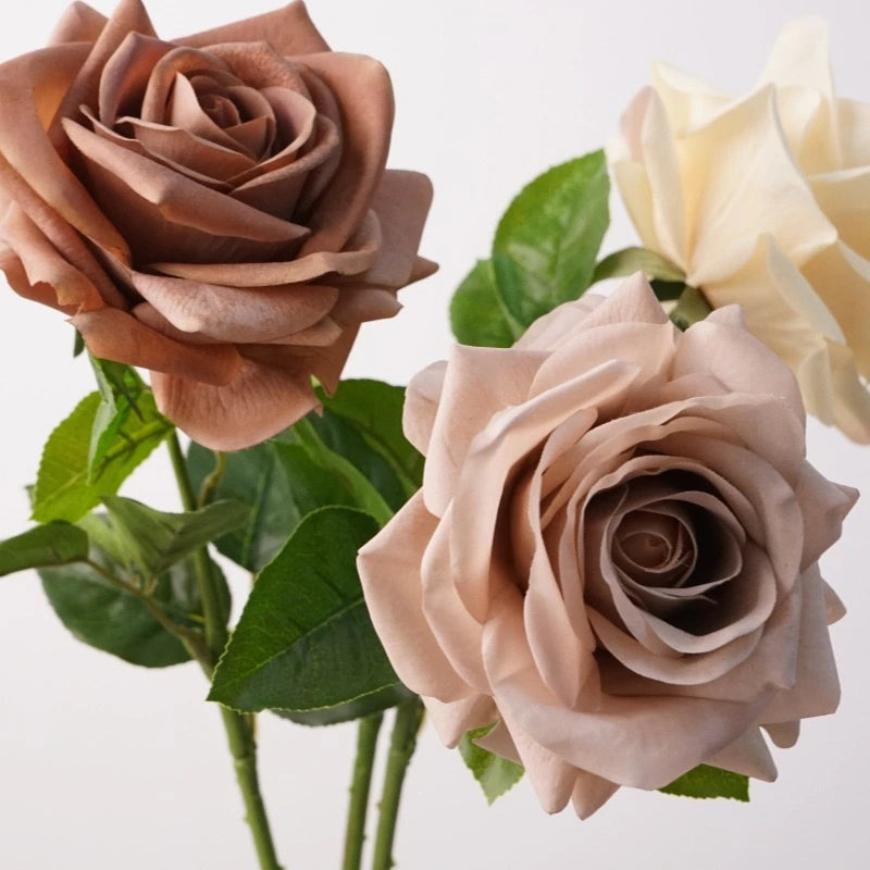 Close-up of Real Touch Ocean Song artificial rose petals