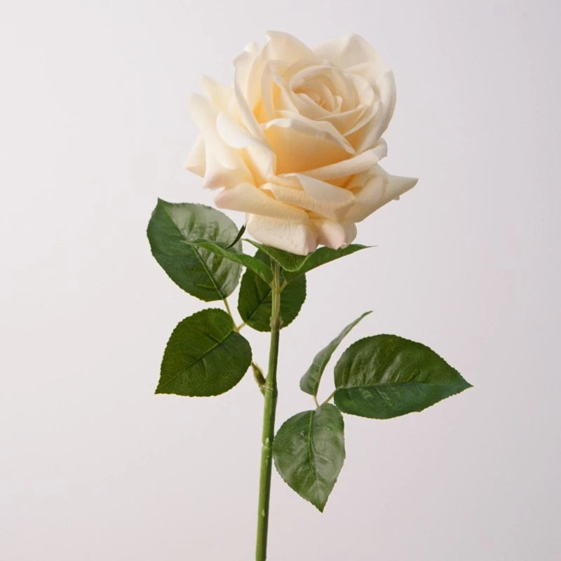 Cream Real Touch Ocean Song artificial rose stem