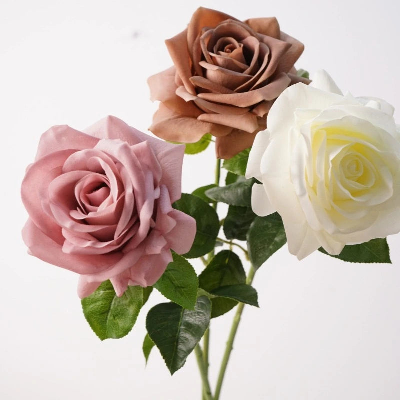 Pink mocha and white Ocean Song artificial roses