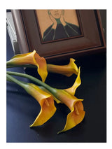 Orange-yellow Real Touch calla lily detail-1