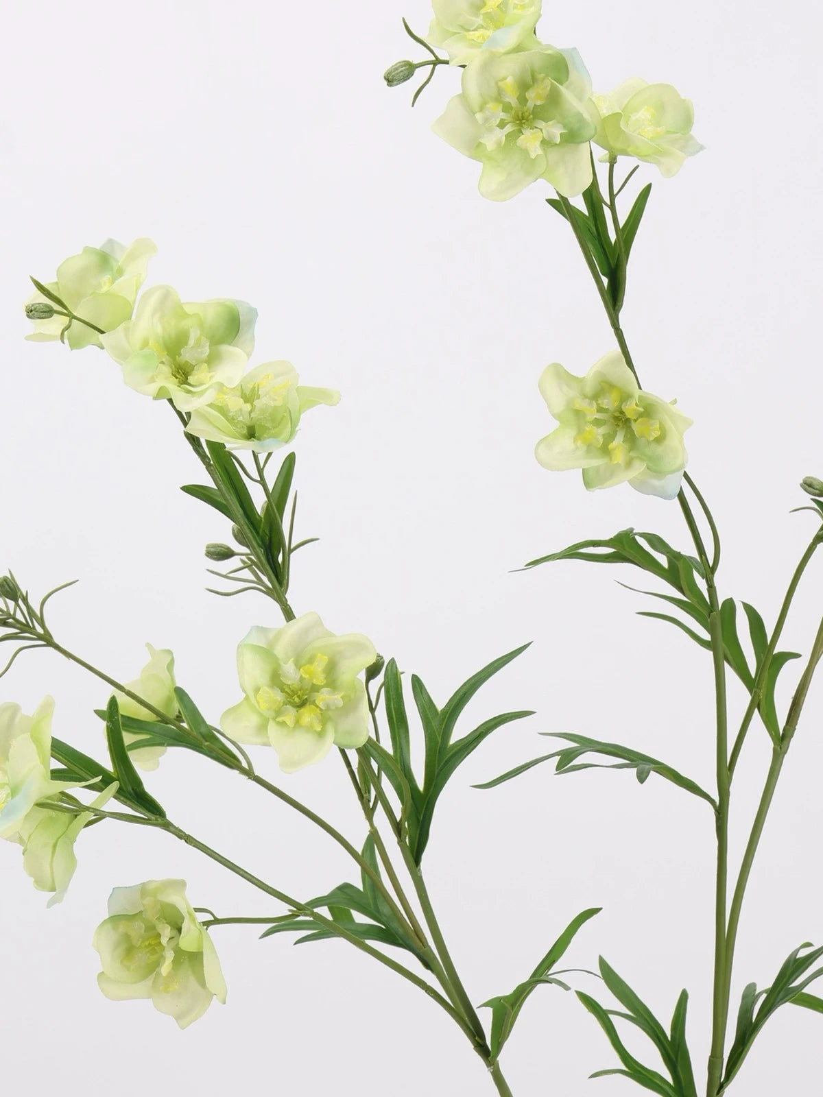 Real touch faux delphinium foliage and flower detail