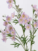 Pink real touch faux delphinium flower detail