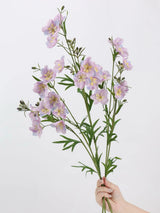 Real touch faux delphinium flower stem in pink